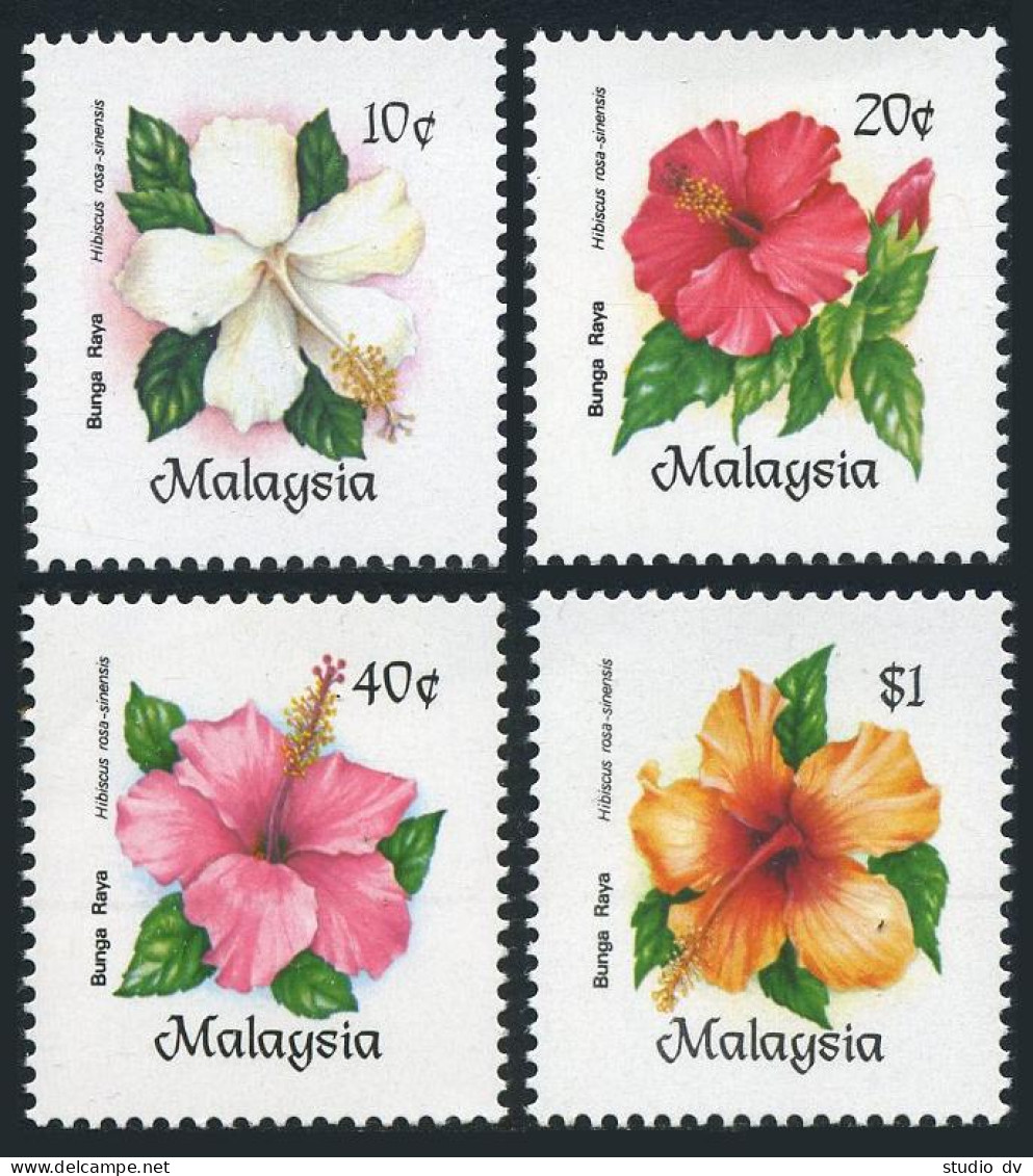 Malaysia 290-293, MNH. Michel 293-296. Flowers 1984. Hibiscus. - Malaysia (1964-...)