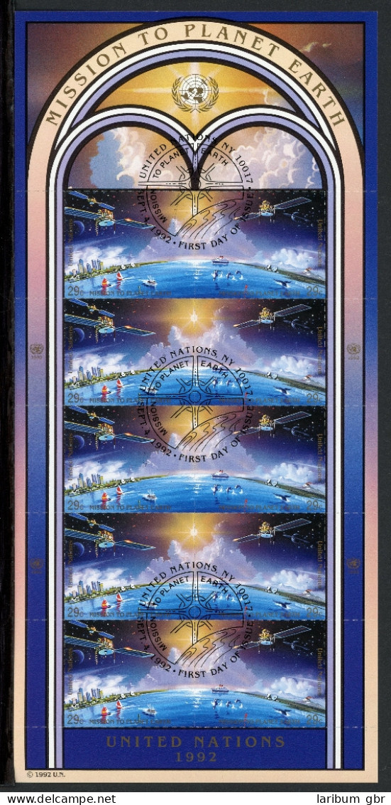 UNO New York Kleinbogen 633-34 Weltraum Ersttagssonderstempel #IY123 - Sonstige & Ohne Zuordnung