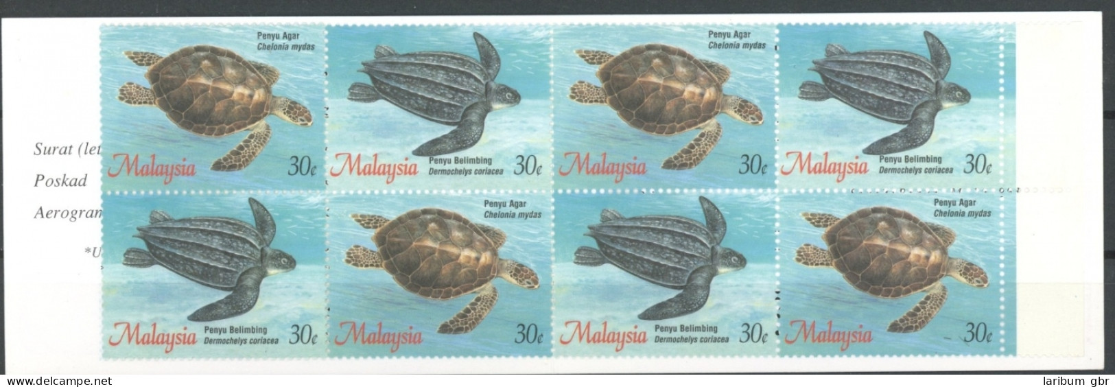 Malaysia Markenheft 571-572 Postfrisch Schildkröte #JK492 - Autres & Non Classés