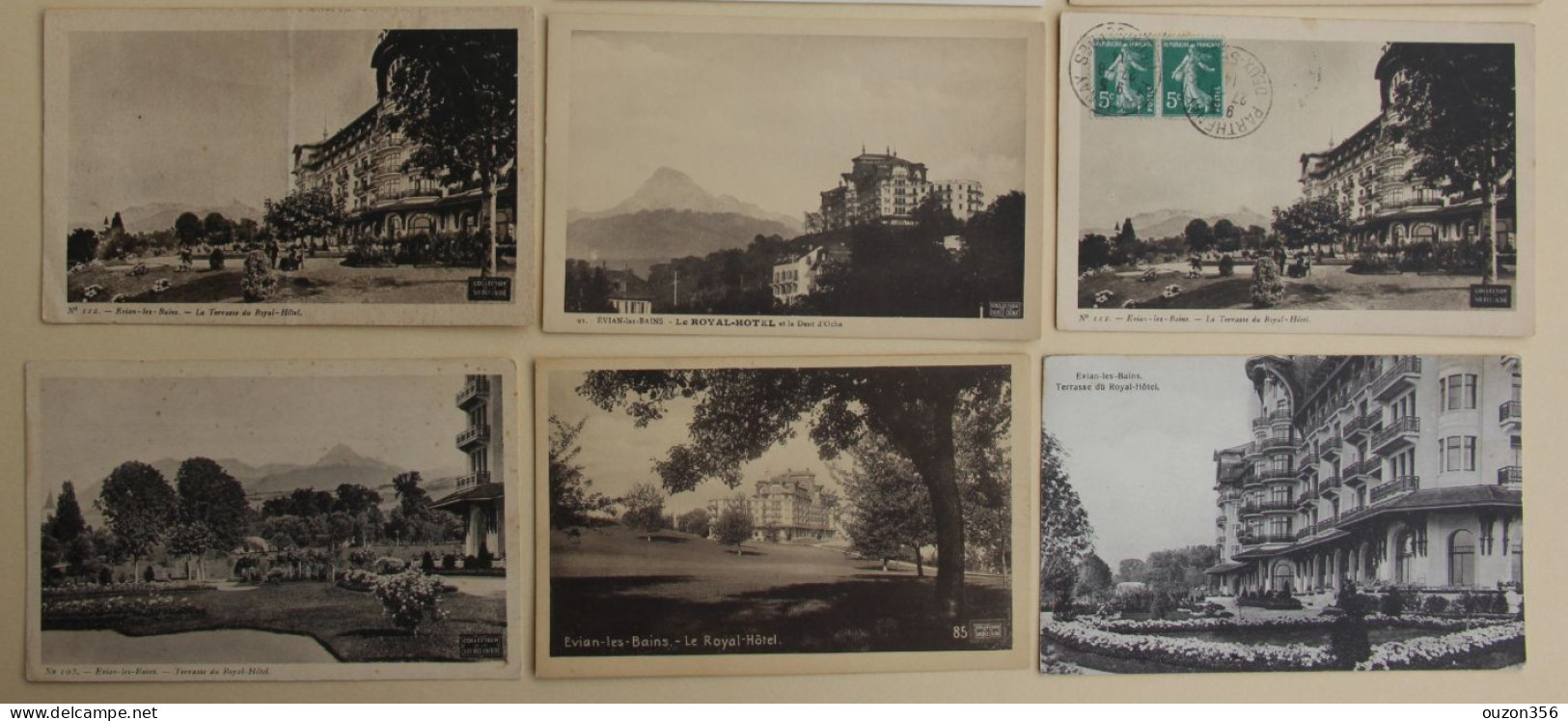 Evian-les-Bains (Haute-Savoie), Hôtels (L'Ermitage, Le Splendide-Hôtel, Le Royal-Hôtel), Lot De 15 CPA - Evian-les-Bains