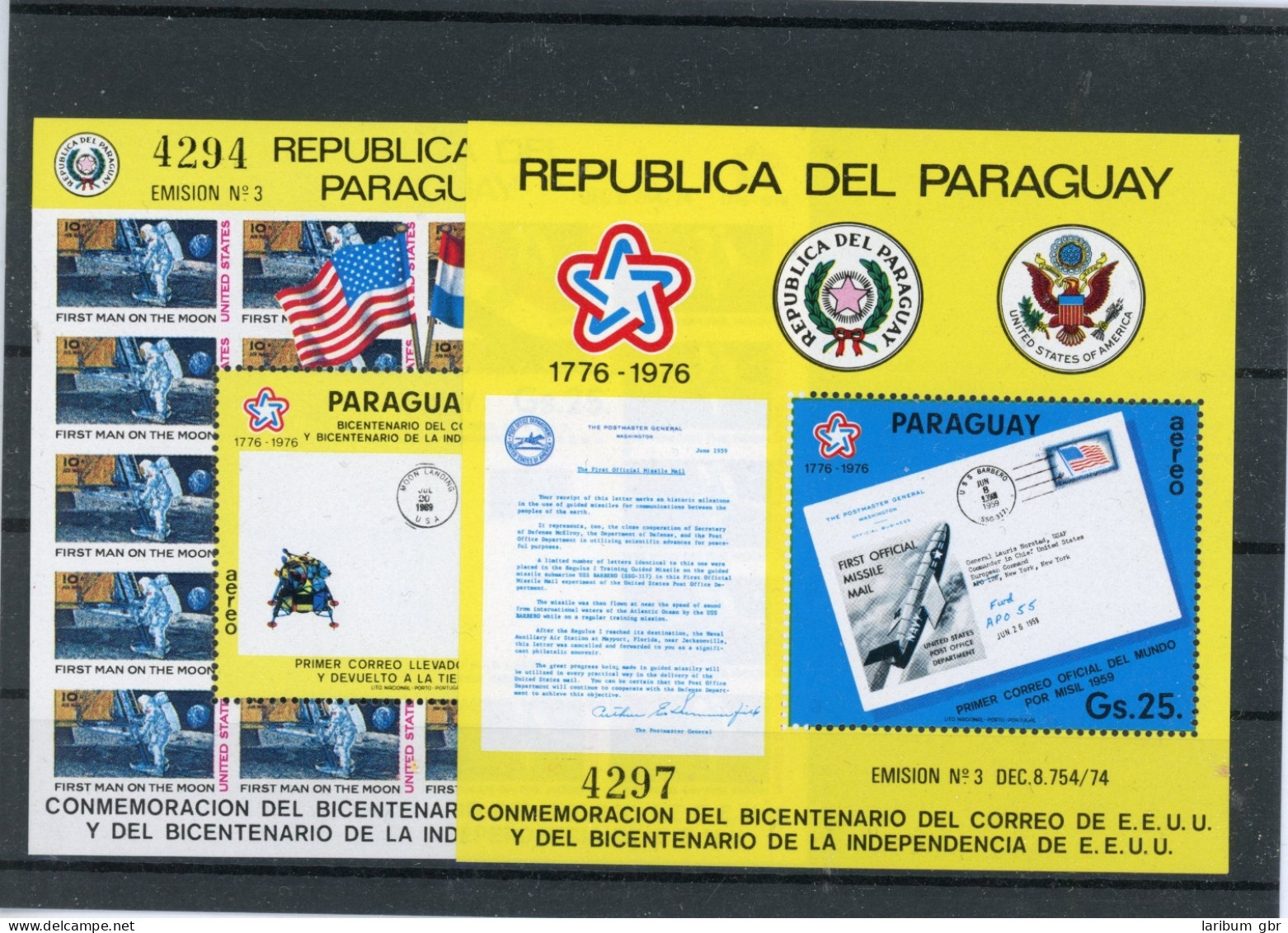 Paraguay Block 279-80 Postfrisch Post #JL235 - Paraguay