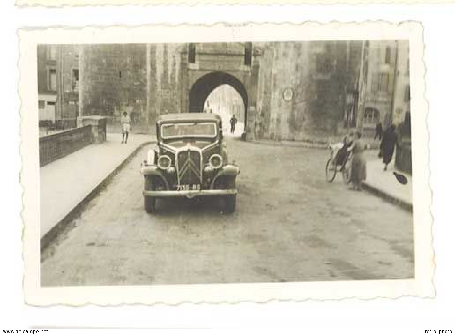 Photo Automobile Citroën 1936, Verdun, Porte Des Allemands ( Ou Metz ?) - Automobile