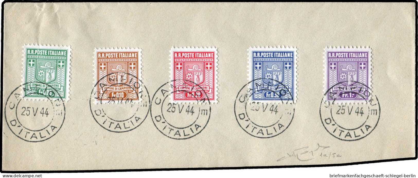Campione, 1944, Briefstück - Autres - Europe