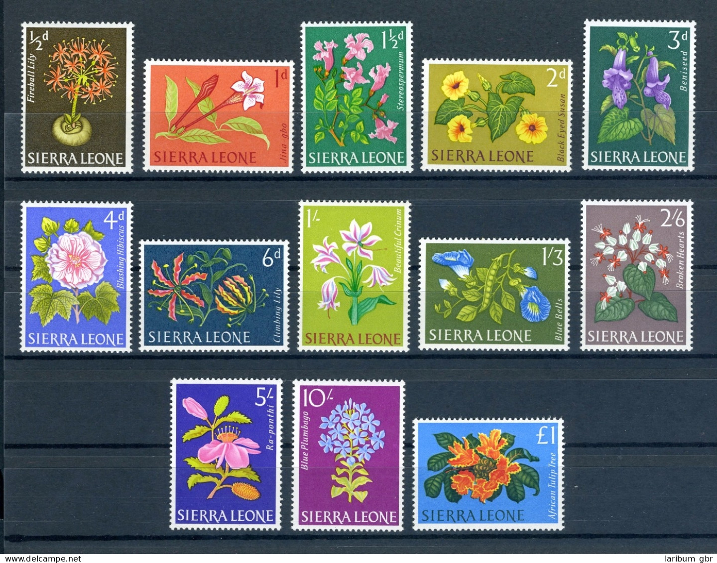 Sierra Leone 208-220 Postfrisch Blumen #JK337 - Sierra Leone (1961-...)