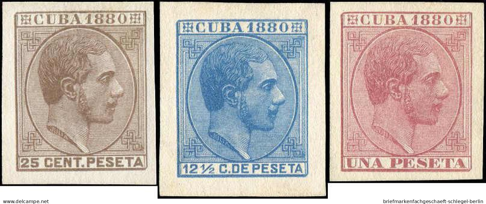 Cuba Span. Kolonie, 1880, 32, 33, 35 Prob., Ohne Gummi - Sonstige - Amerika