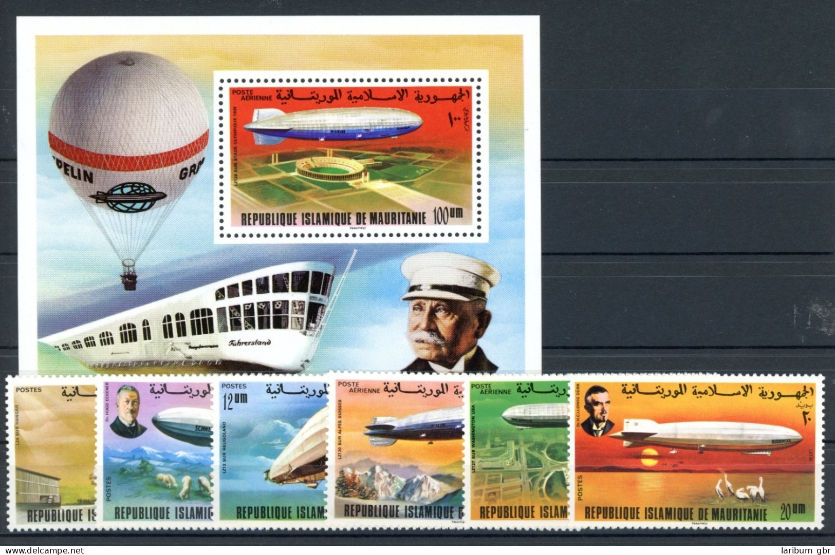 Mauretanien 539-544, Block 15 Postfrisch Zeppelin #JK958 - Mauretanien (1960-...)