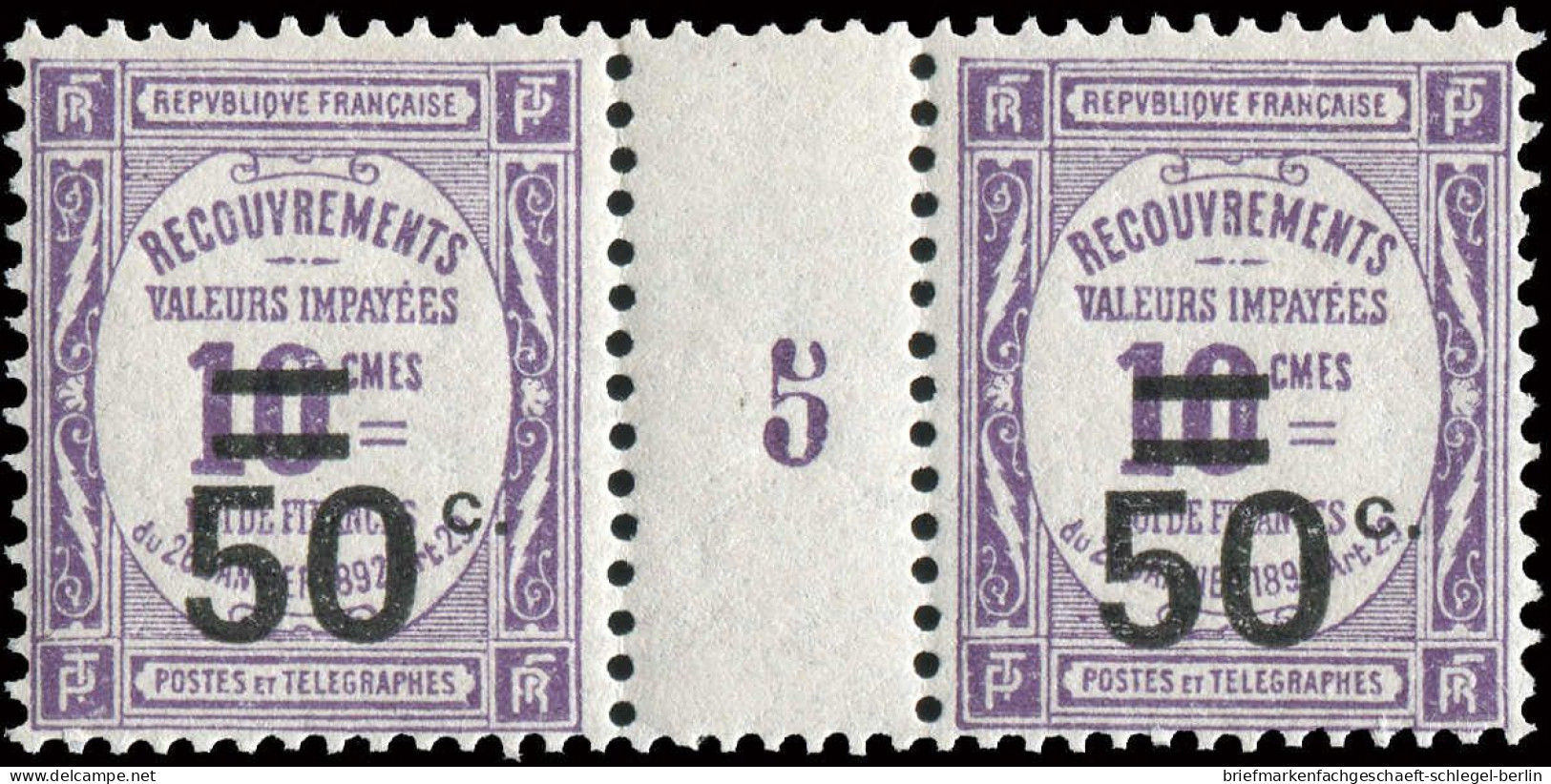 Frankreich, 1909, P 42/43, 53-56, Postfrisch - Otros & Sin Clasificación