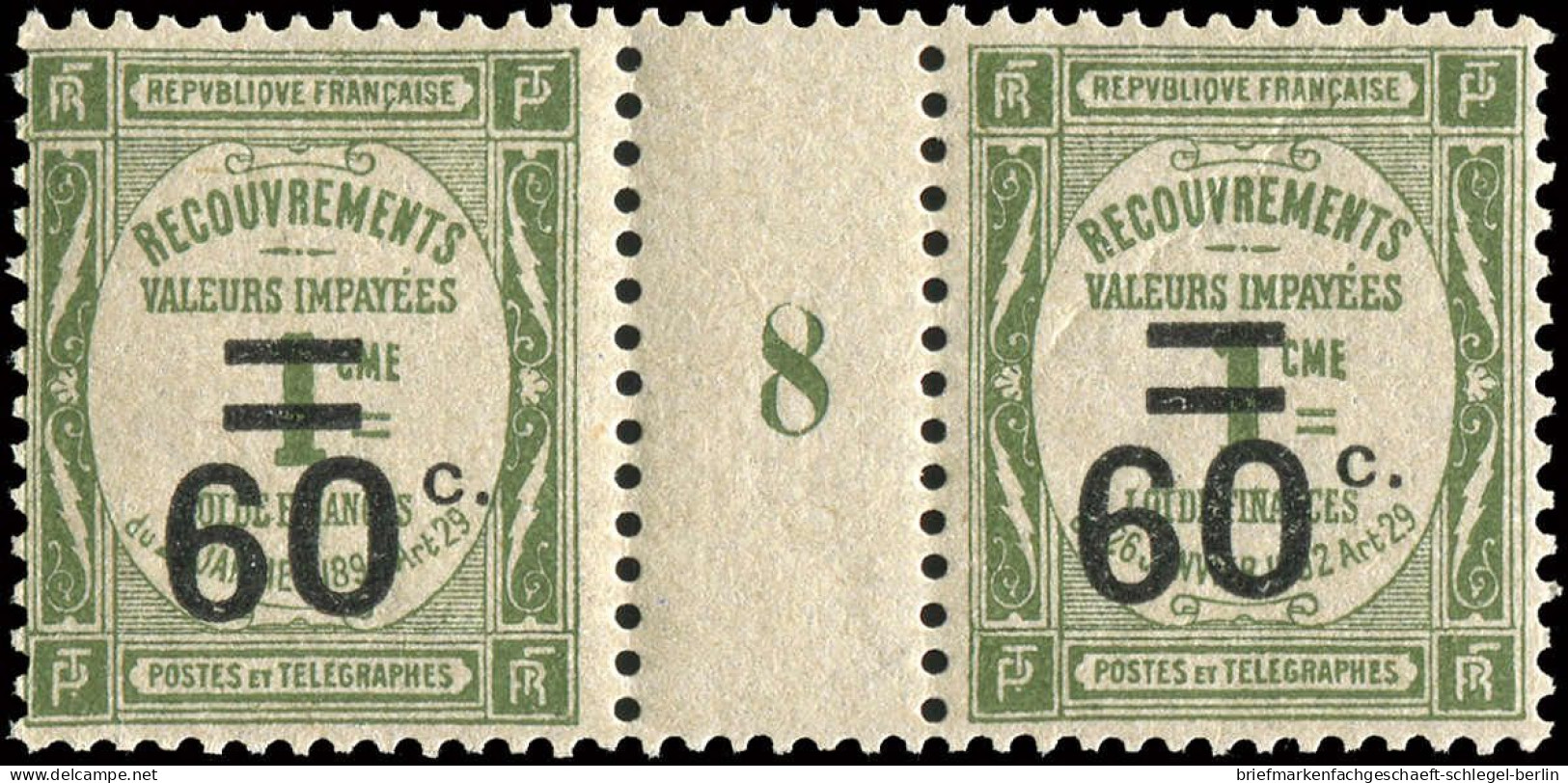 Frankreich, 1909, P 42/43, 53-56, Postfrisch - Andere & Zonder Classificatie