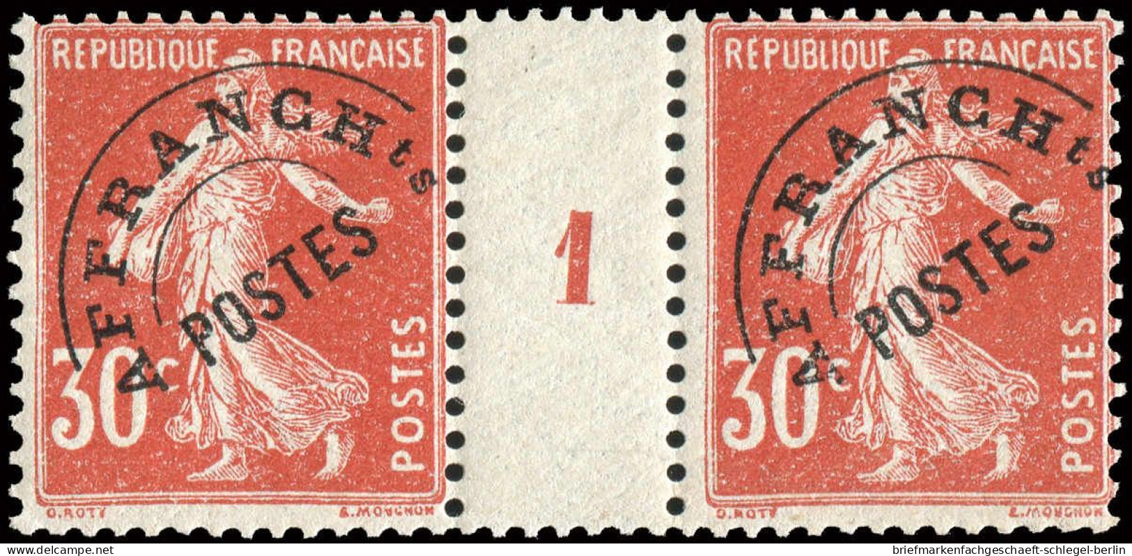 Frankreich, 1921, 142 V C ZS, Postfrisch - Sonstige & Ohne Zuordnung