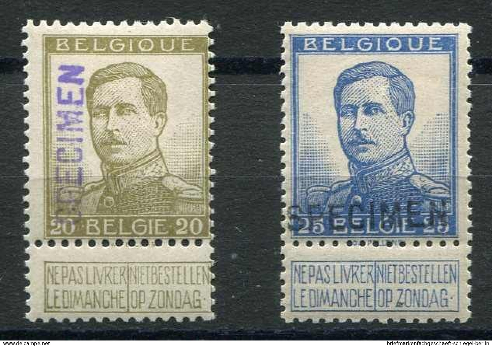 Belgien, 1912, 101 I, 102 I SP., Ungebraucht - Altri & Non Classificati