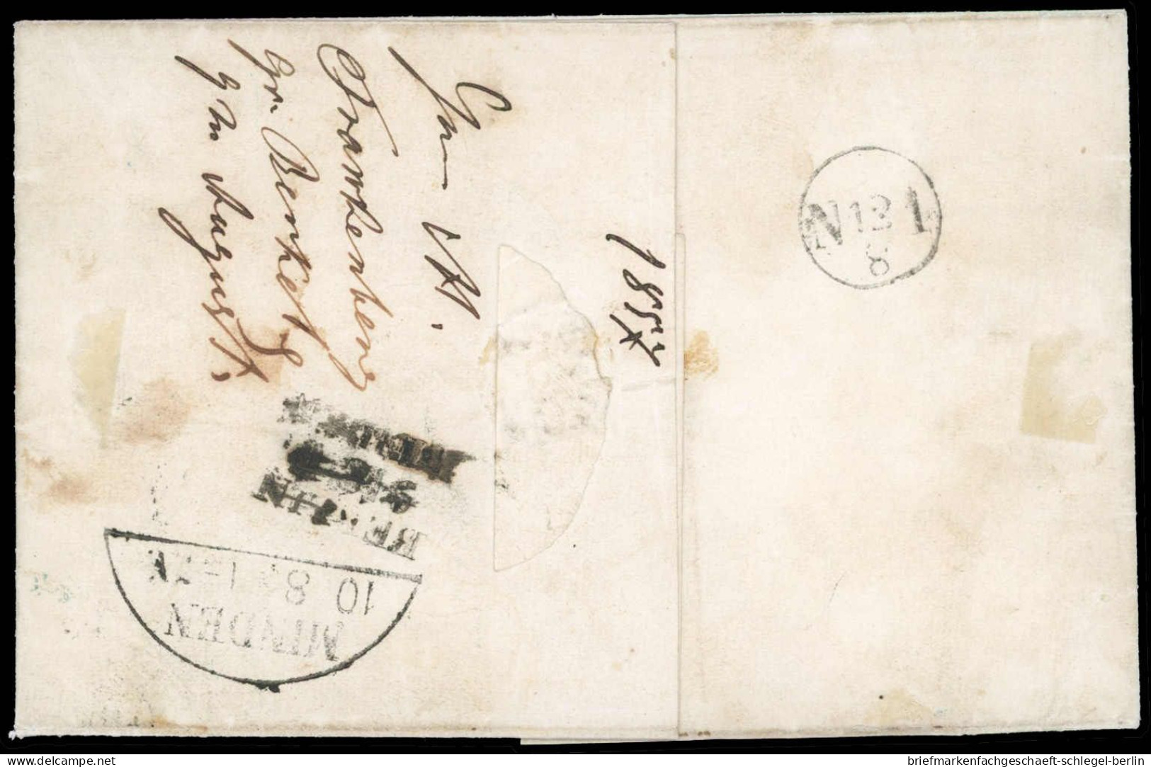 Altdeutschland Braunschweig, 1853, 7 A (2), Brief - Braunschweig