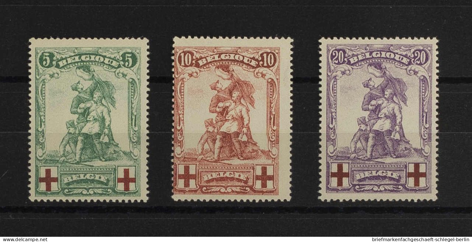 Belgien, 1914, 104-106, Postfrisch - Sonstige & Ohne Zuordnung