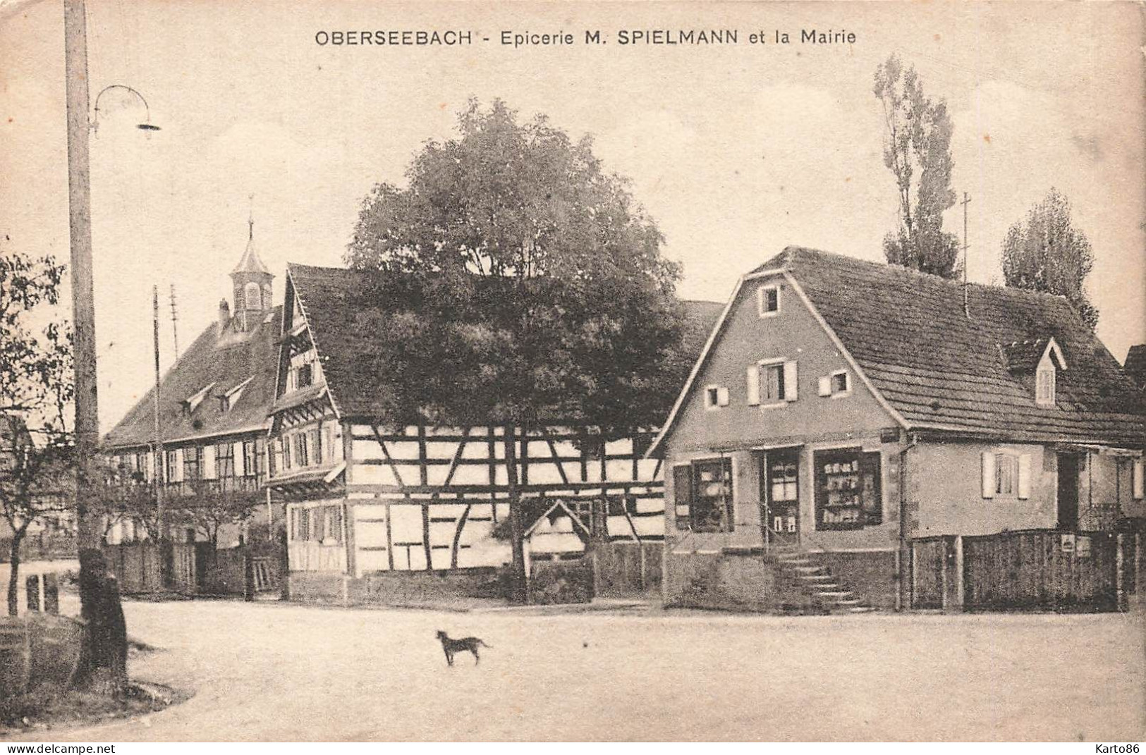 Oberseebach * Rue , épicerie M. SPIELMANN Et La Mairie - Otros & Sin Clasificación