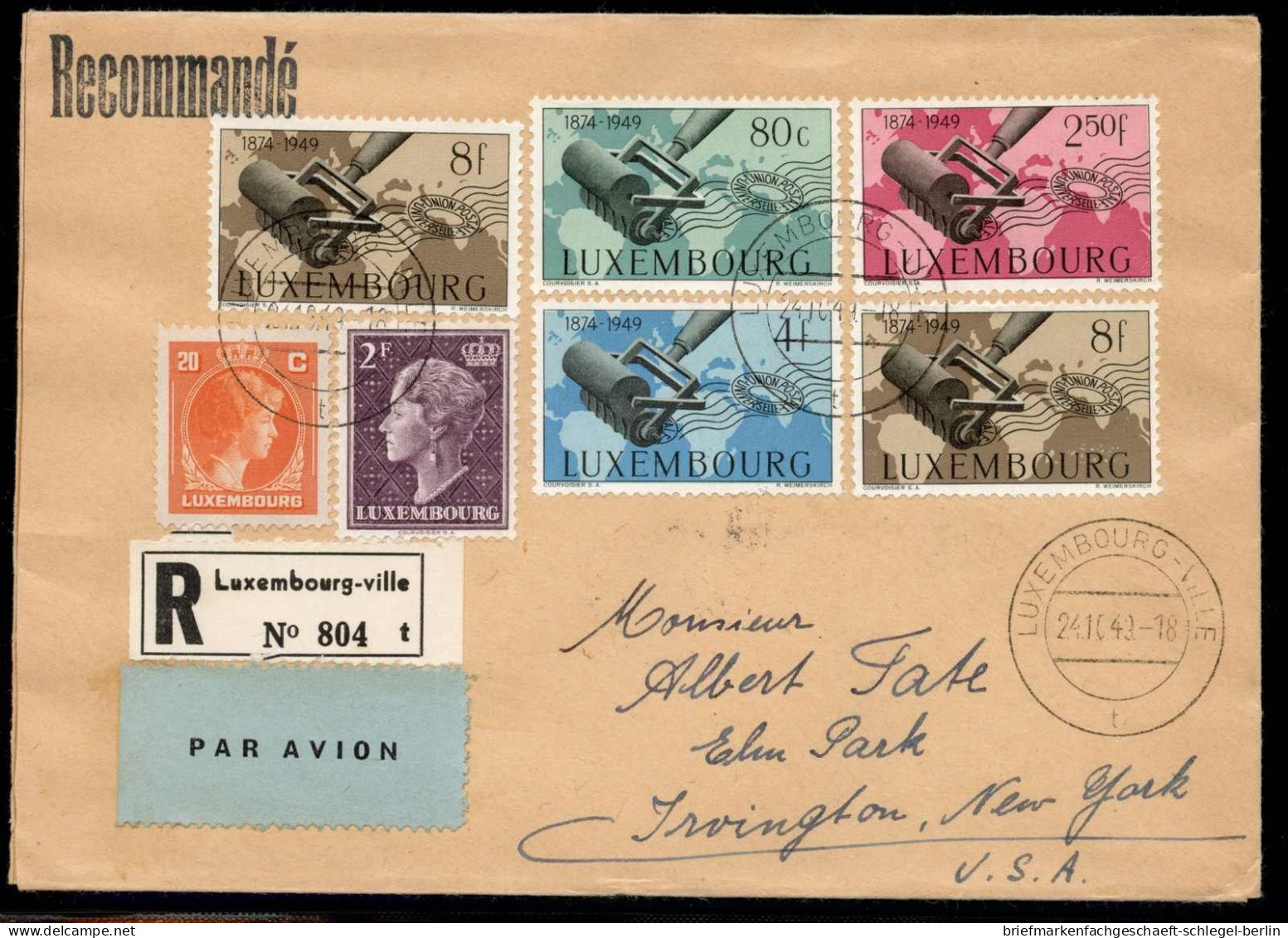Luxemburg, 1949, 460-63 U.a., Brief - Andere & Zonder Classificatie