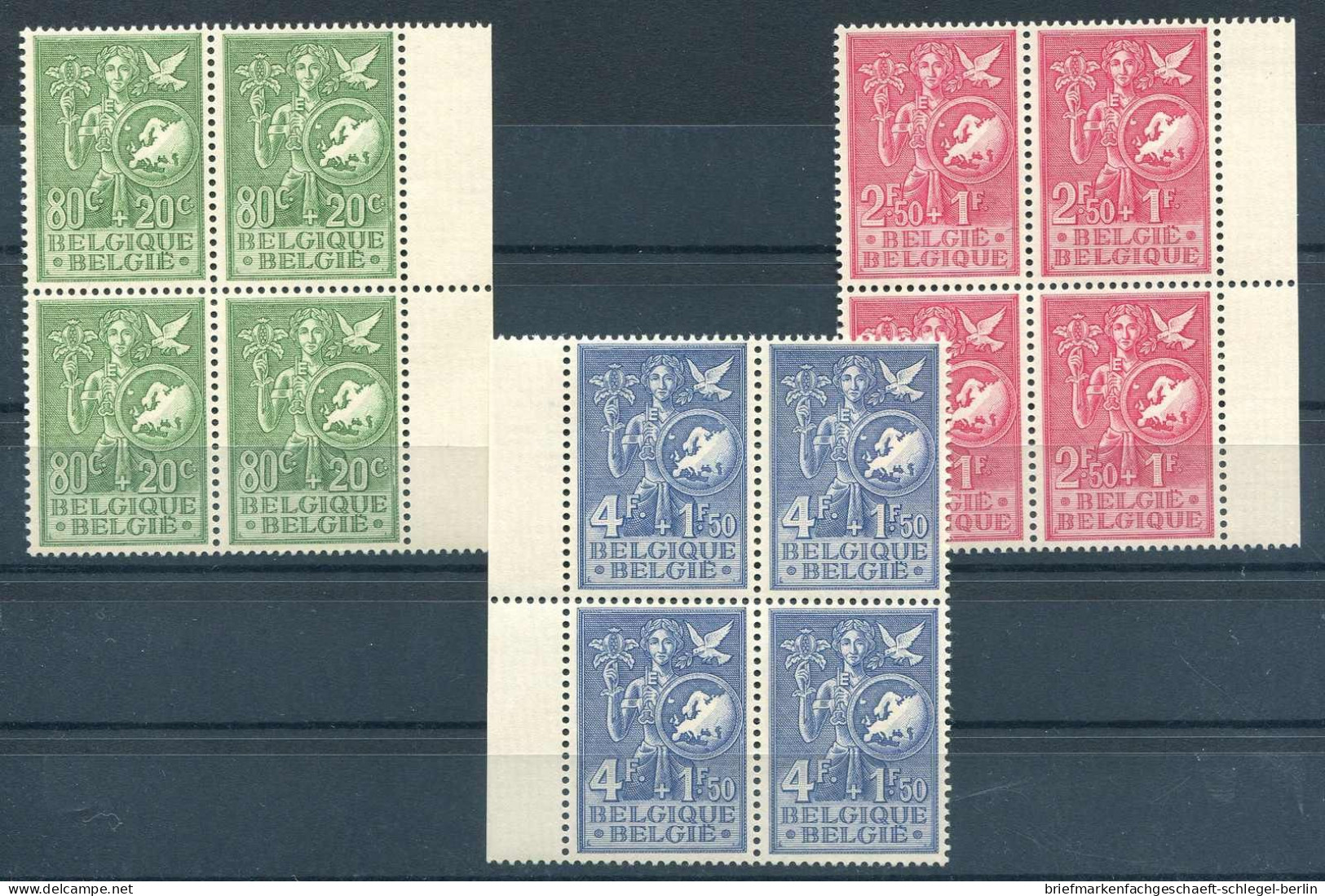Belgien, 1953, 976-78 (4), Postfrisch - Sonstige & Ohne Zuordnung