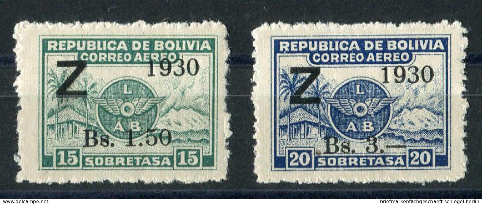 Bolivien, 1930, 185-87, Postfrisch - Bolivia