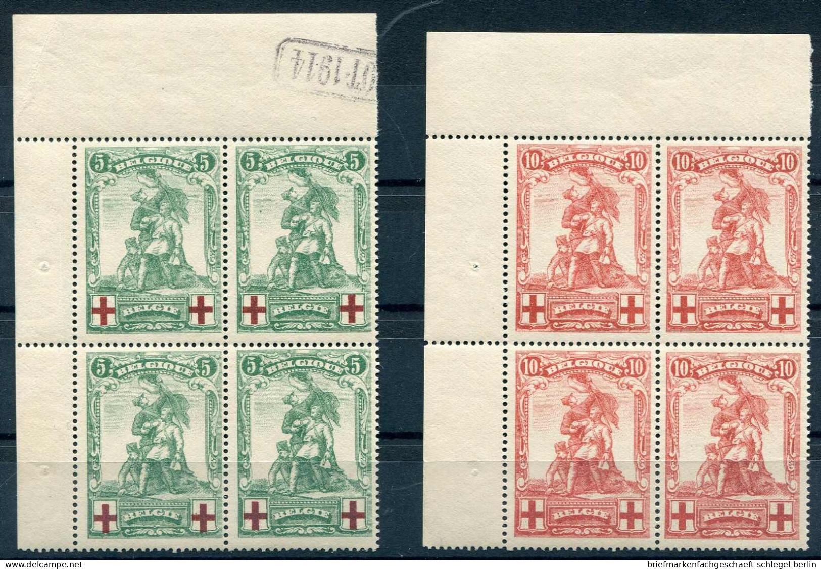 Belgien, 1914, 104-106 (4), Postfrisch - Sonstige & Ohne Zuordnung