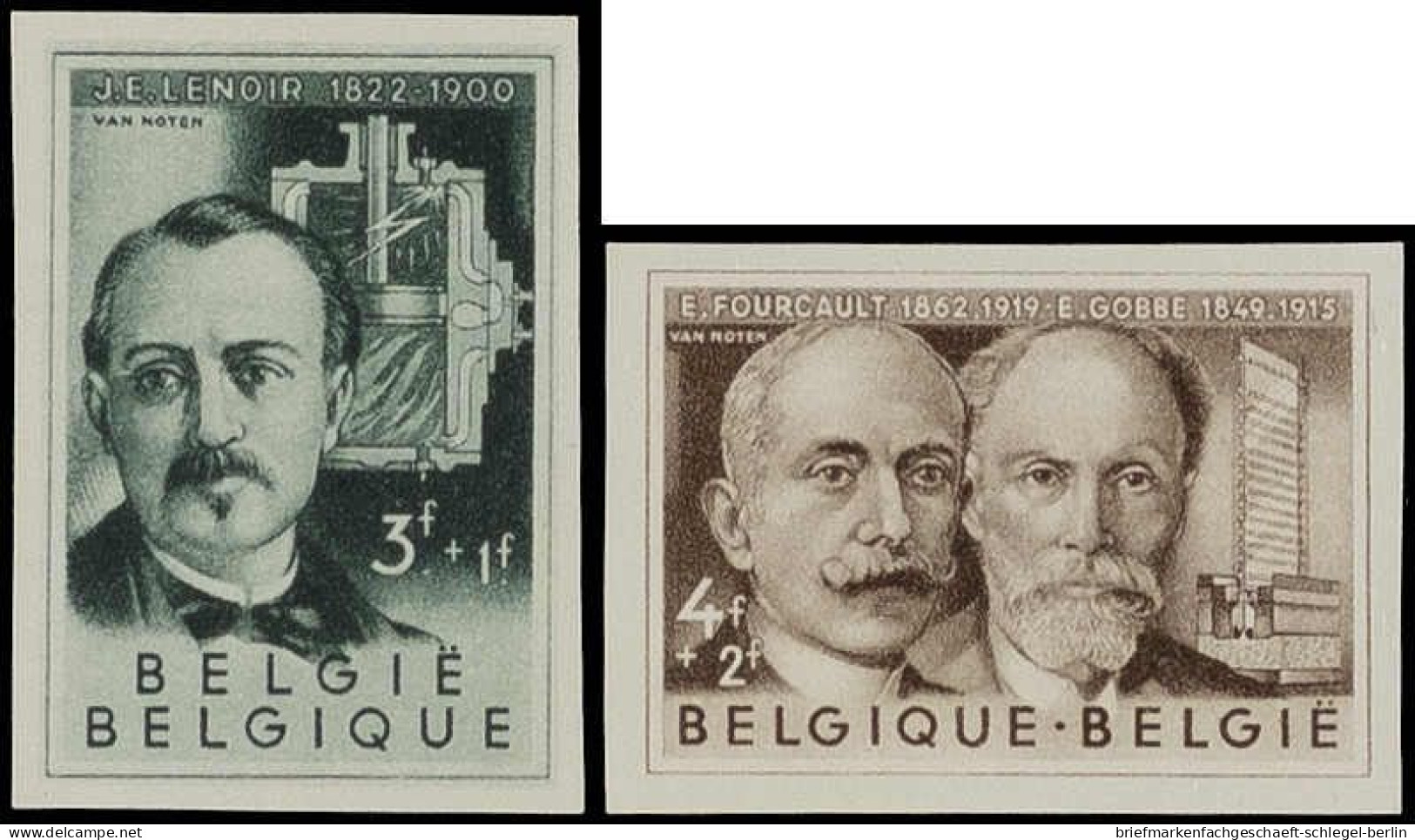 Belgien, 1956, 1022-27 P, Ohne Gummi - Sonstige & Ohne Zuordnung