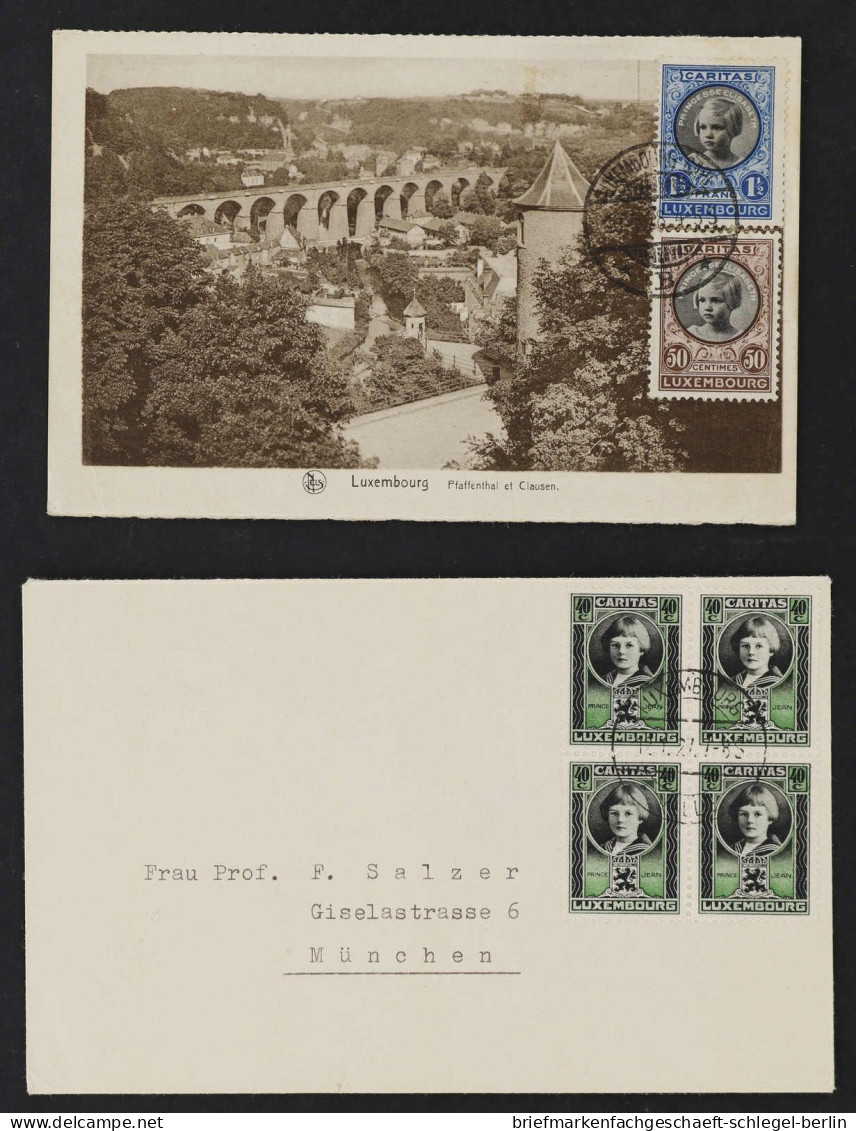 Luxemburg, 1926, 178 (4), 179, 181, Brief - Sonstige & Ohne Zuordnung