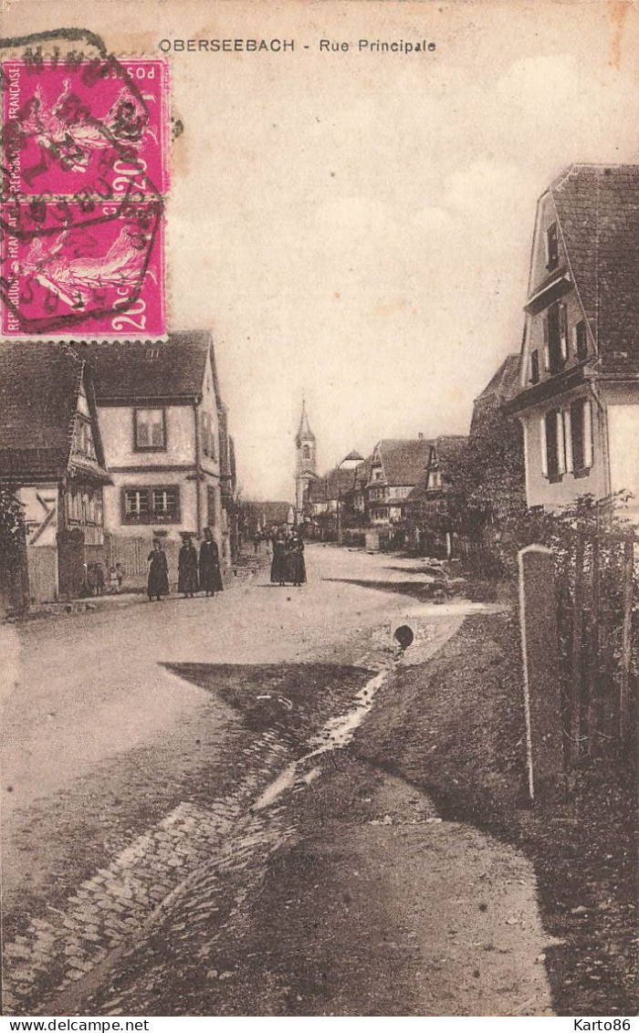 Oberseebach * La Rue Principale Du Village * Villageois - Otros & Sin Clasificación