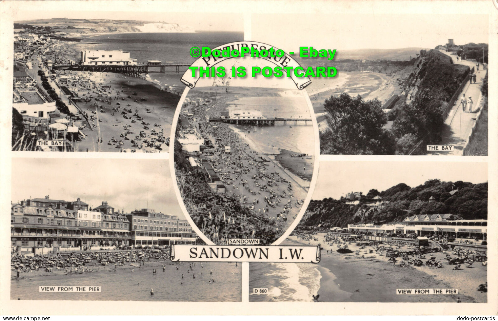 R358387 Picturesque. I. W. Sandown. The Bay. View From The Pier. Dean. The Bay S - World