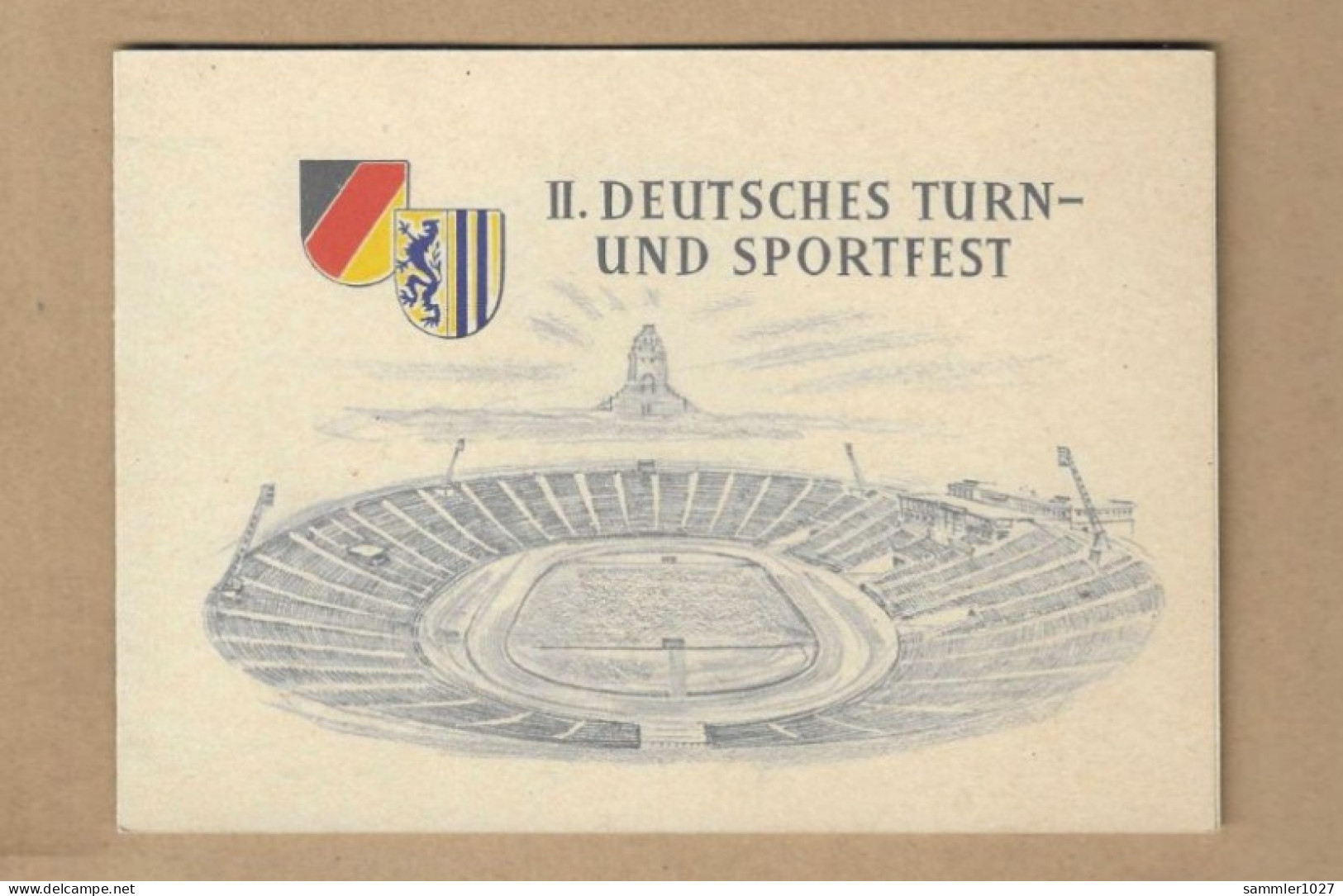 Los Vom 14.05  DDR Klappkarte Sport 1956 - Lettres & Documents