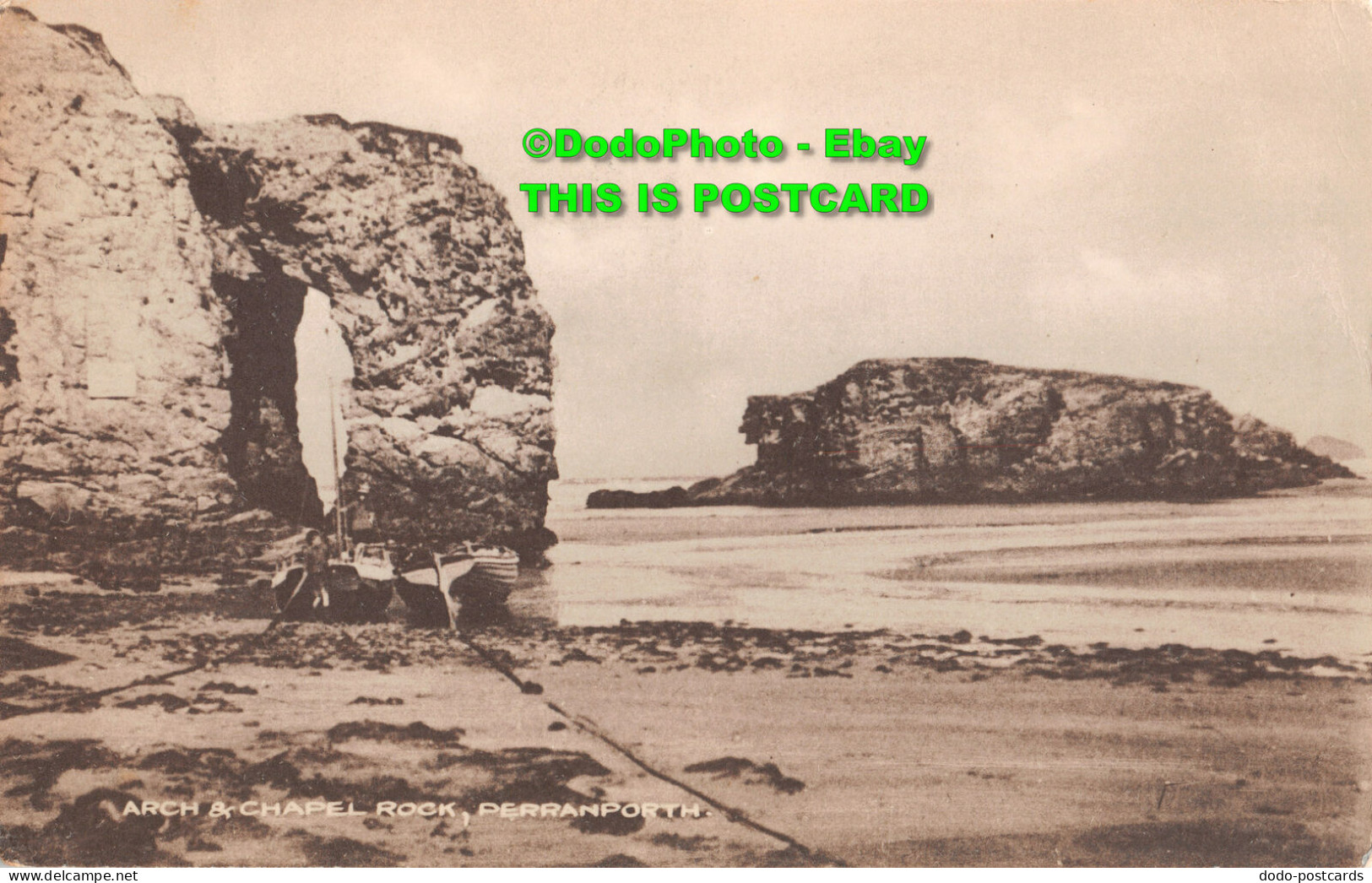 R358393 Perranporth. Arch And Chapel Rock. Newcome Series. No. 8. 10 - World