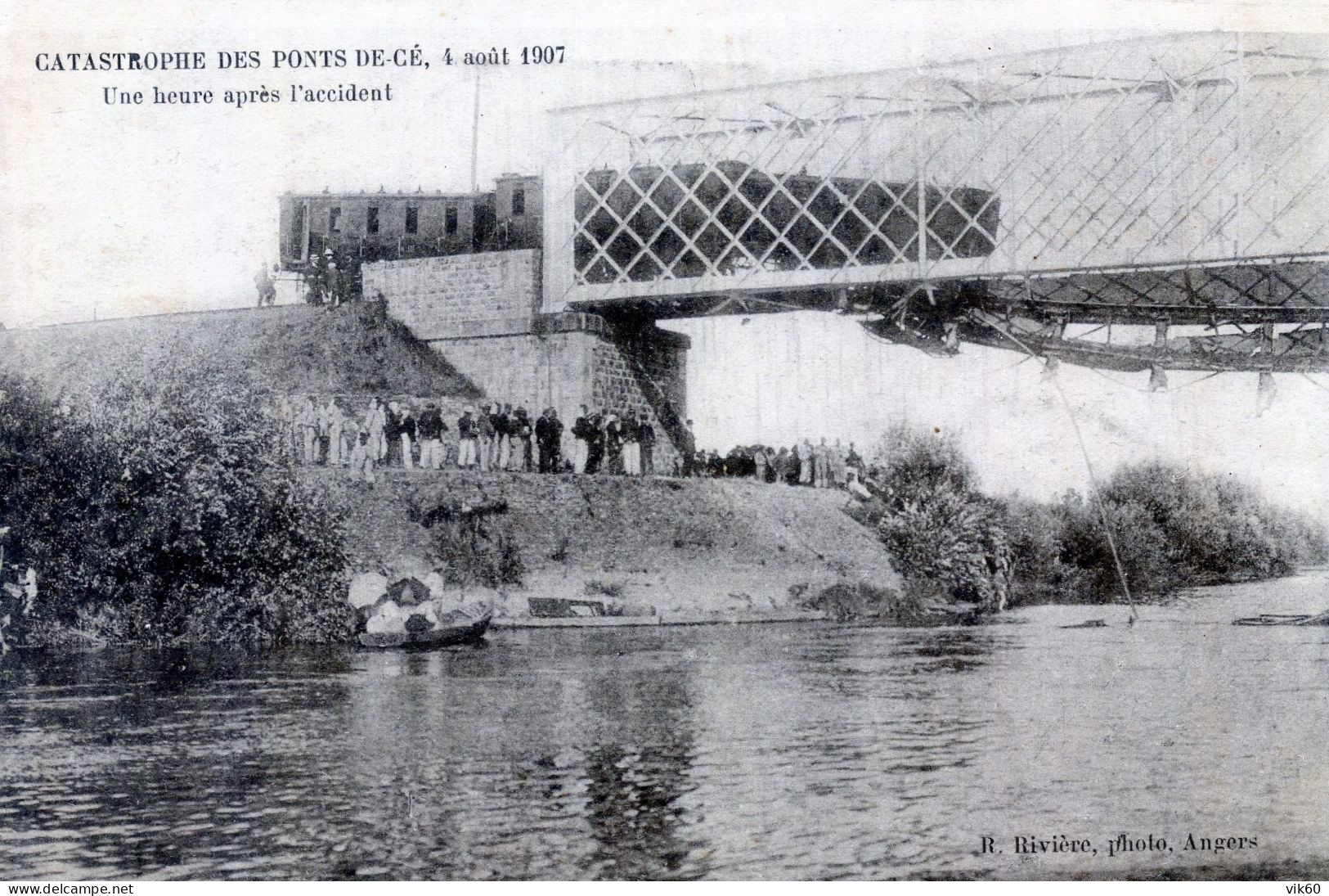 49  LES PONTS DE CE CATASTROPHE DE 1907  UNE HEURE APRES L'ACCIDENT - Les Ponts De Ce