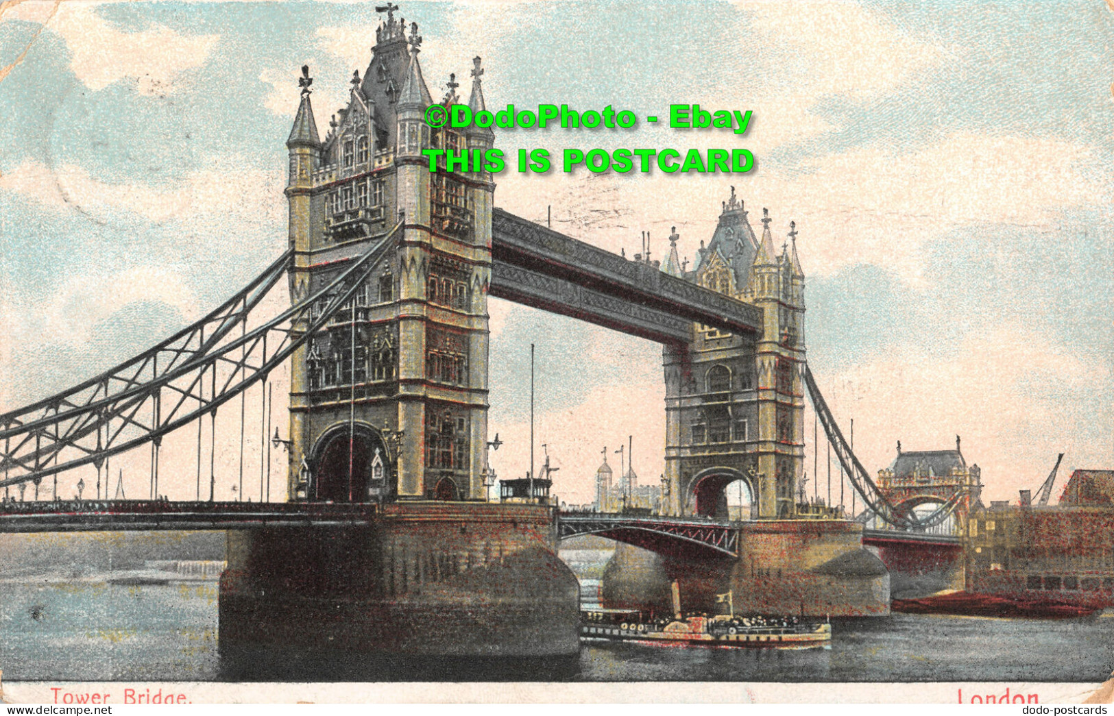 R358412 London. Tower Bridge. Postcard. 1906 - Sonstige & Ohne Zuordnung