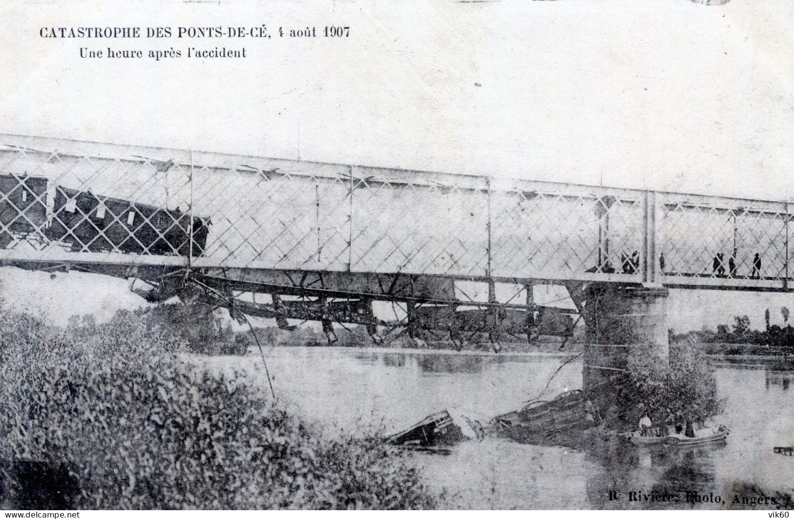 49  LES PONTS DE CE CATASTROPHE DE 1907  UNE HEURE APRES L'ACCIDENT - Les Ponts De Ce