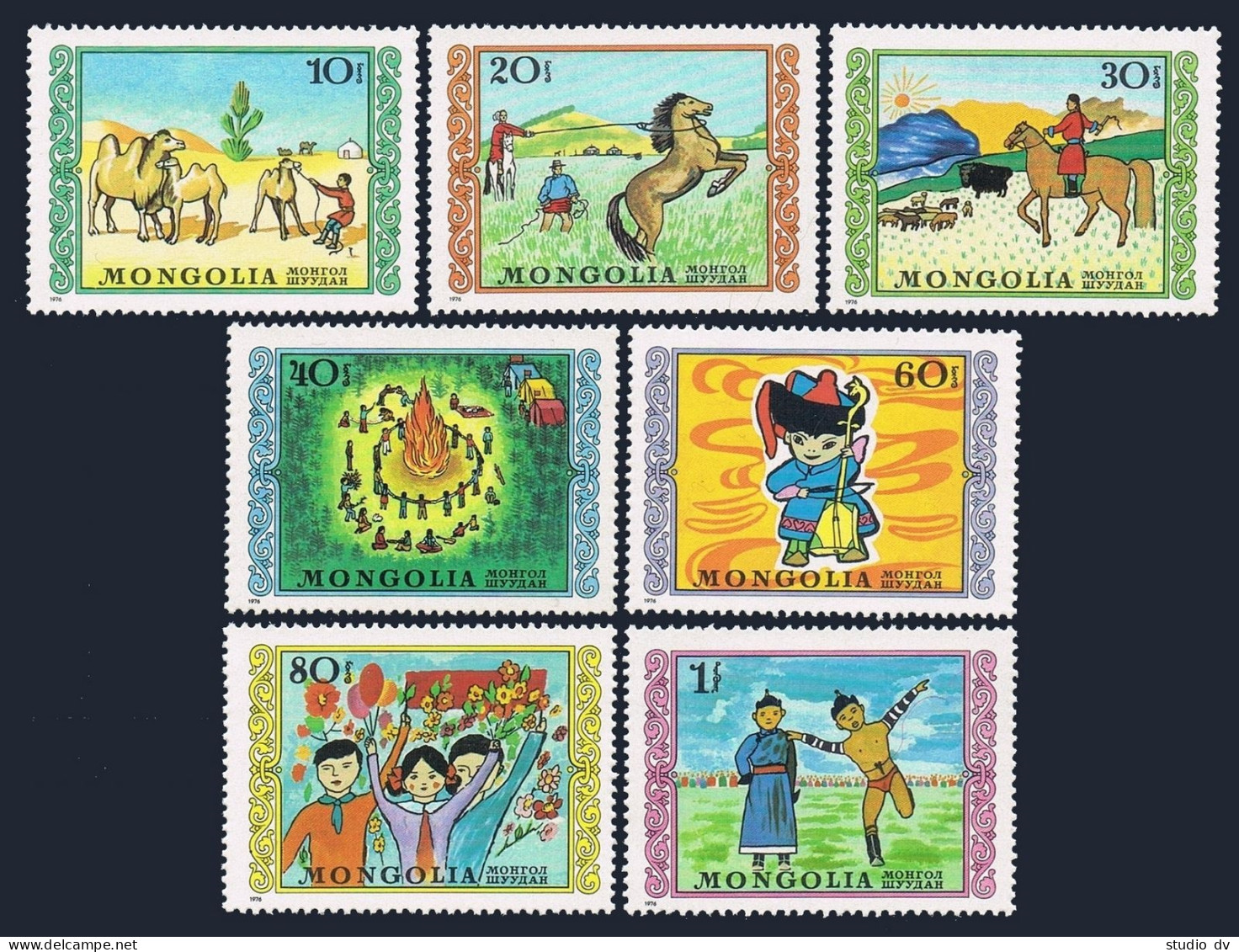 Mongolia  896-902, MNH. Michel 998-1004. Children's Day. 1976. - Mongolië