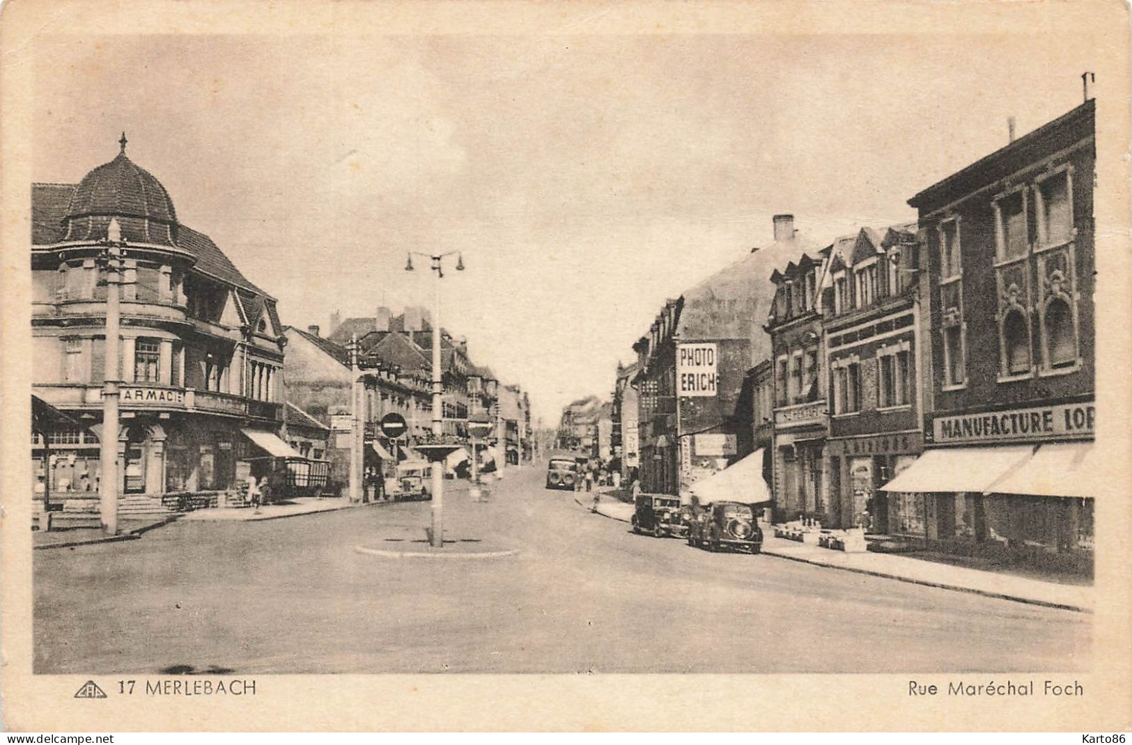 Merlebach * La Rue Maréchal Foch * Pharmacie * Commerces Magasins - Andere & Zonder Classificatie