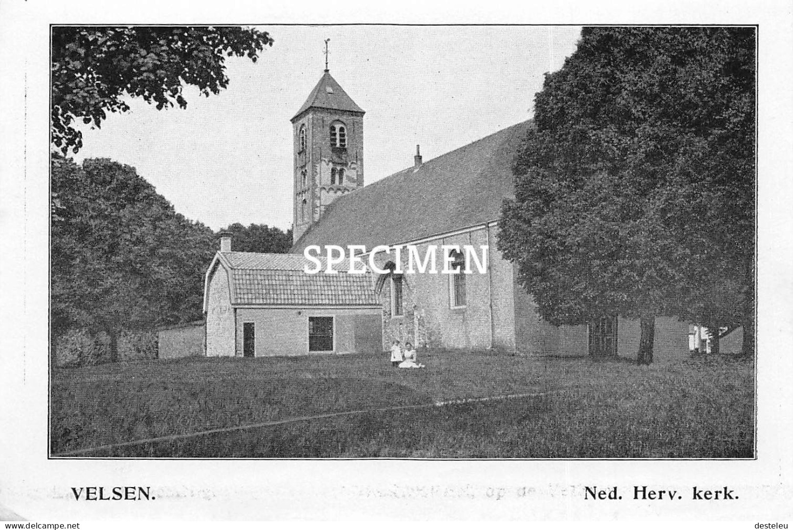 Prent - Ned. Herv. Kerk - Velsen   - 8.5x12.5 Cm - Sonstige & Ohne Zuordnung