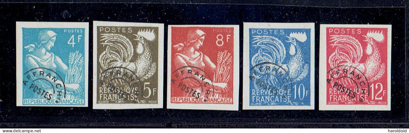 FRANCE PREO NON DENTELE - PREO N°106/108 - 110/111 - ** MNH TB - 1953-1960