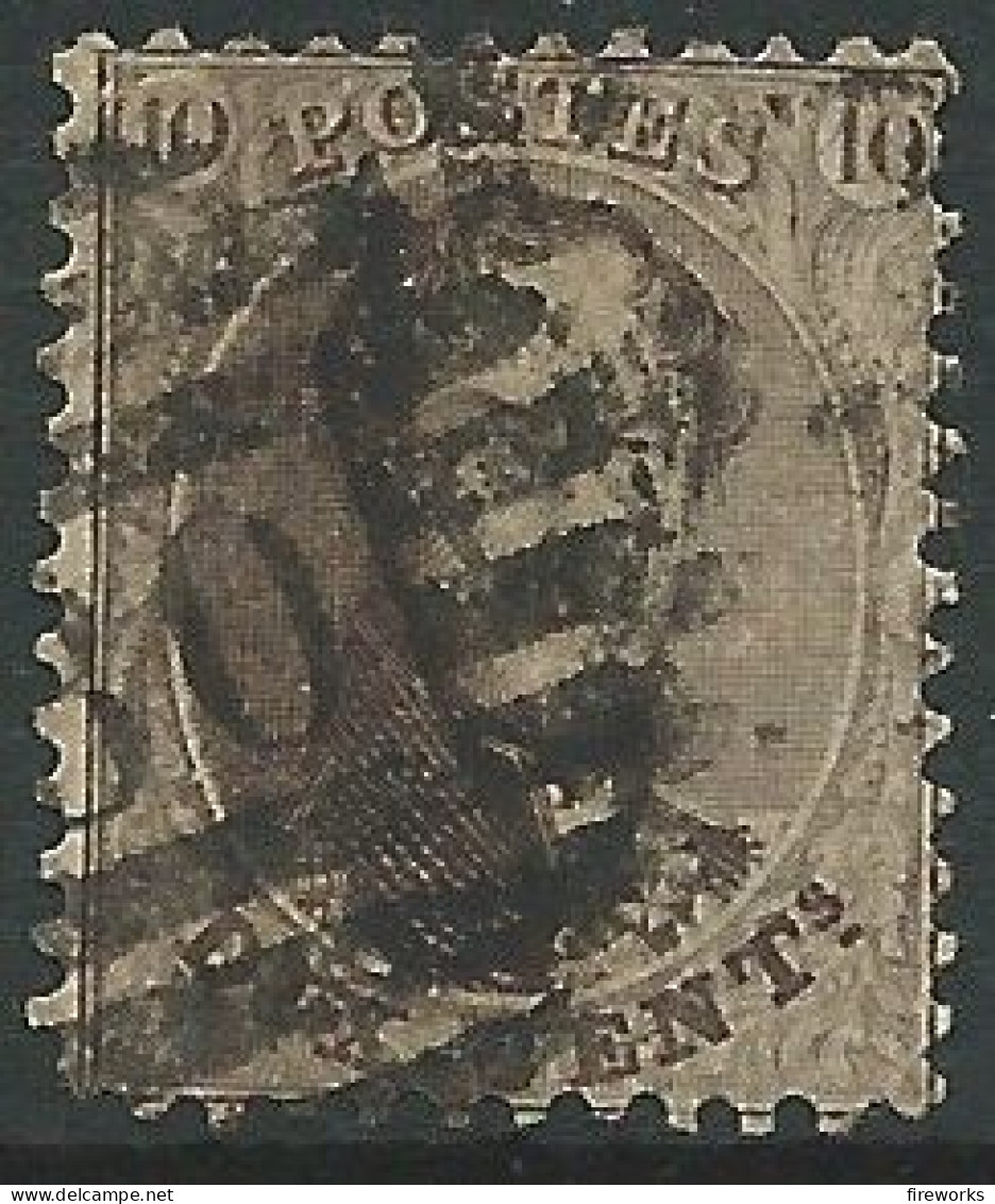 BELGIQUE - 1865 - Y&T N°14A - Le Roi Léopold I - 1863-1864 Medallions (13/16)