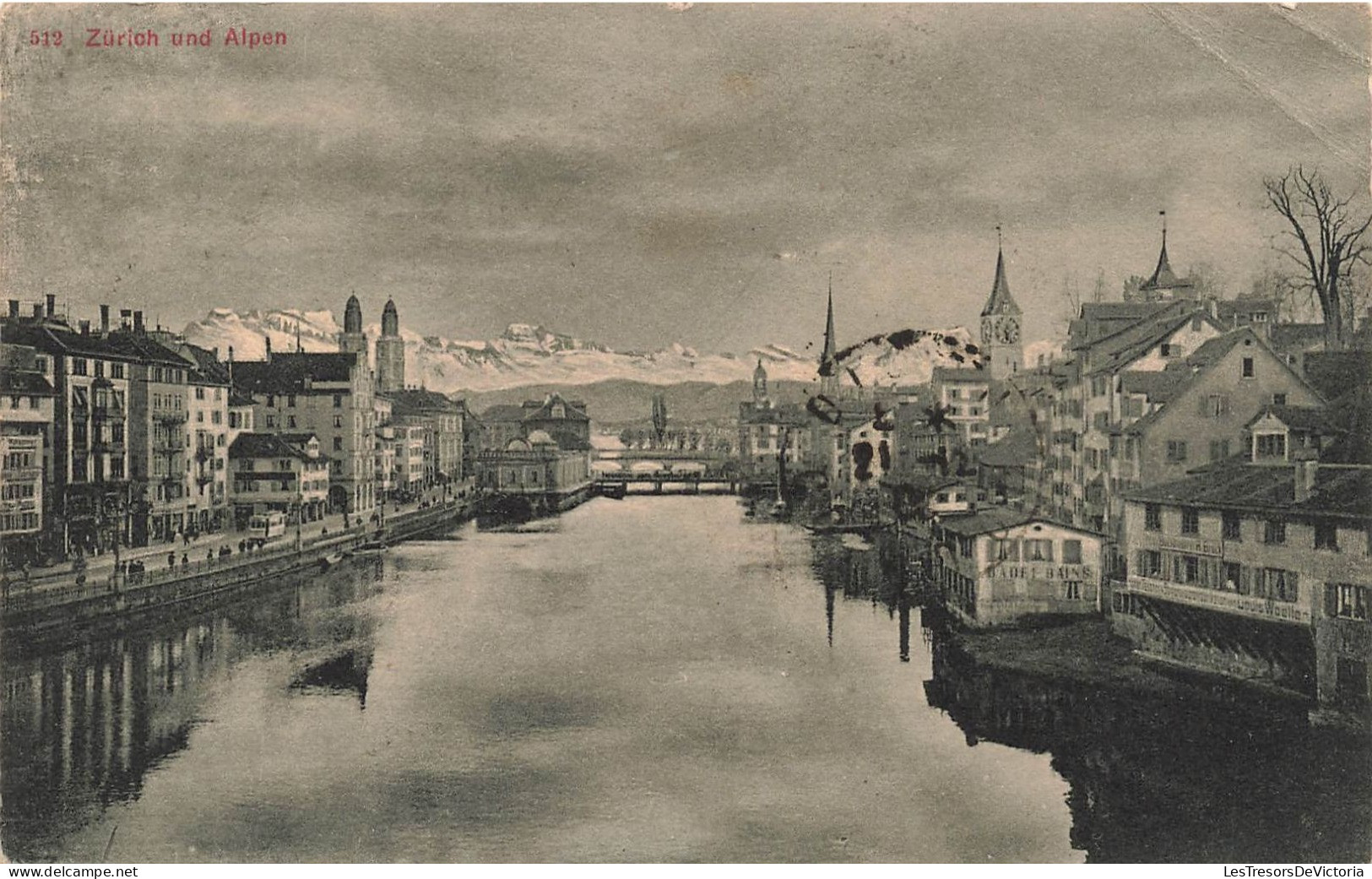 SUISSE - Zurich And Alpen - Vue Générale - Animé - Carte Postale - Sonstige & Ohne Zuordnung