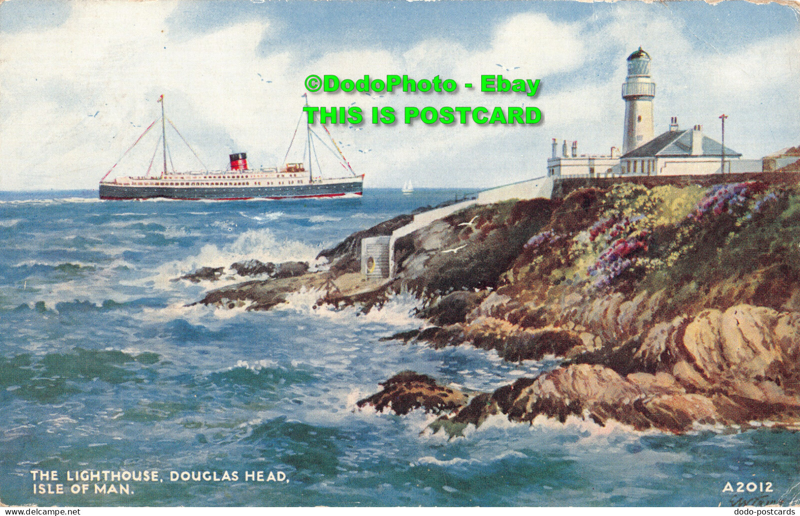 R358900 Isle Of Man. Douglas Head. The Lighthouse. Valentine. Art Colour. E. W. - Monde