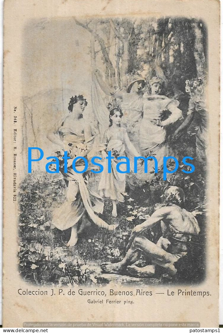 228839 ARGENTINA BUENOS AIRES ART LE PRINTEMPS COLECCION J. P. GUERRICO POSTAL POSTCARD - Argentina