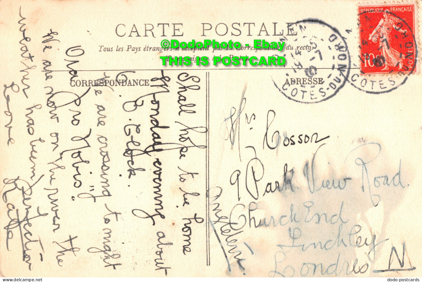 R358578 Dinan. Vue De La Rance Prise Du Vieux Port. LL. 10. 1910 - Monde
