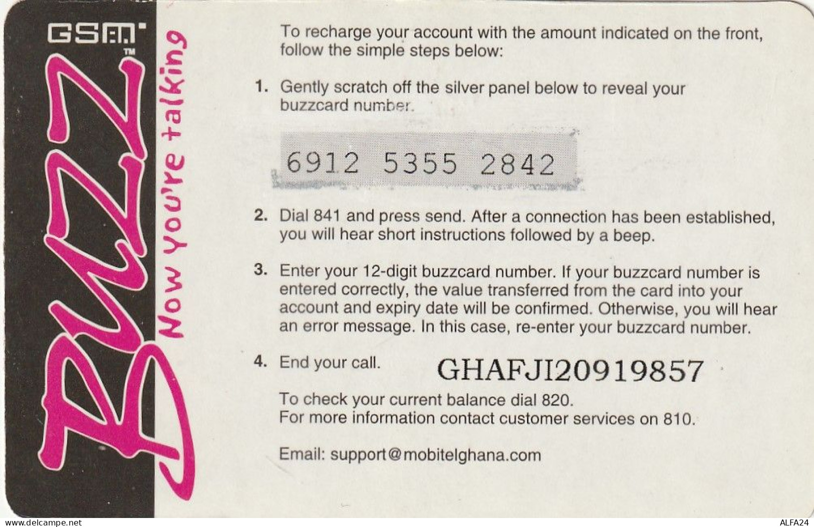 PREPAID PHONE CARD GHANA  (E10.32.6 - Ghana