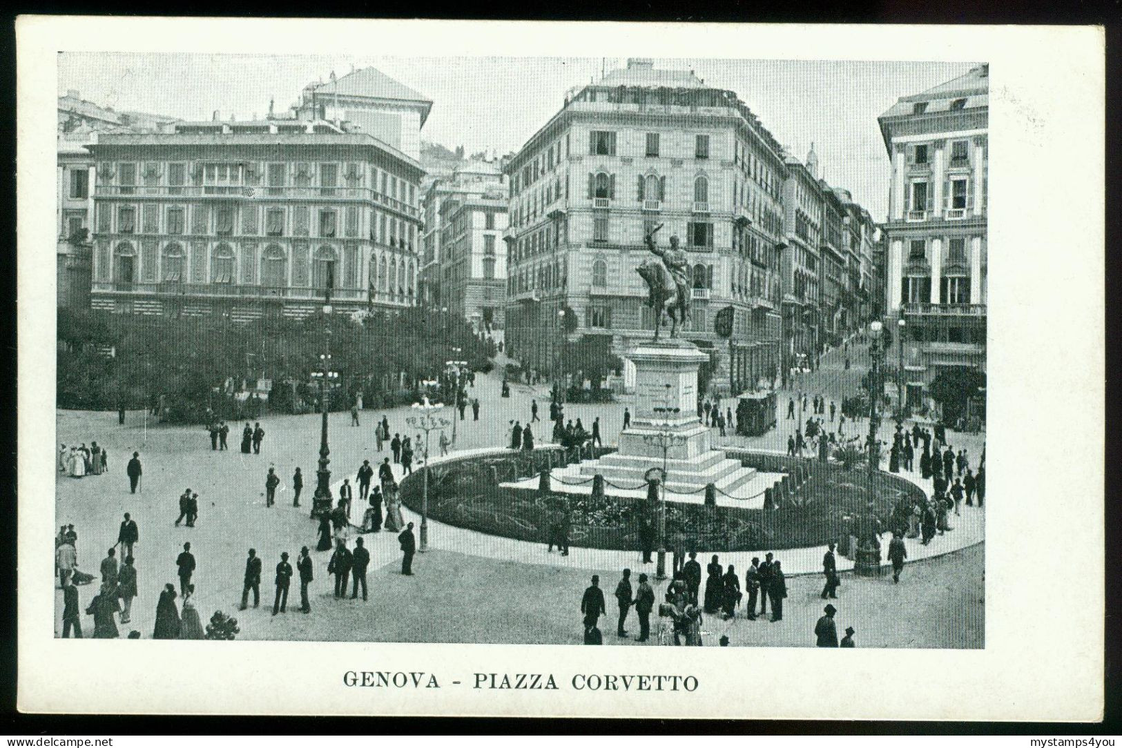 Ak Italy, Genova | Piazza Corvetto #ans-1959 - Genova