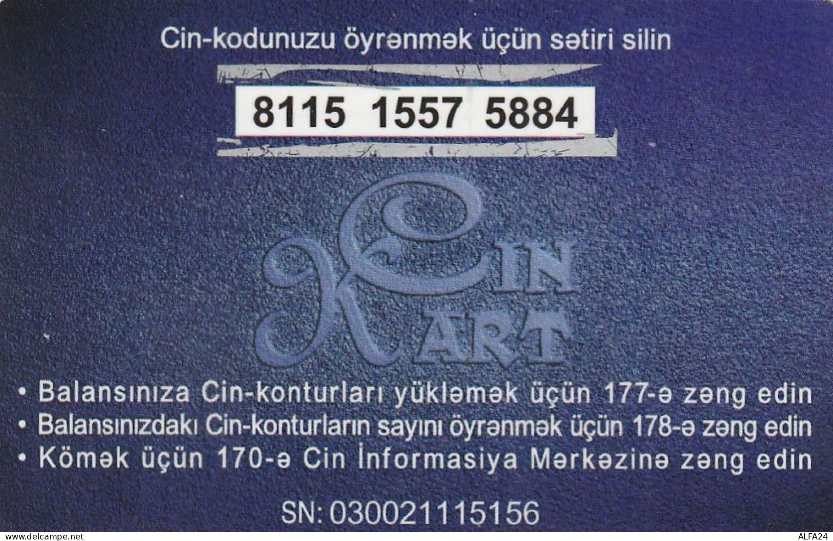 PREPAID PHONE CARD AZERBAJAN  (E10.26.2 - Aserbaidschan