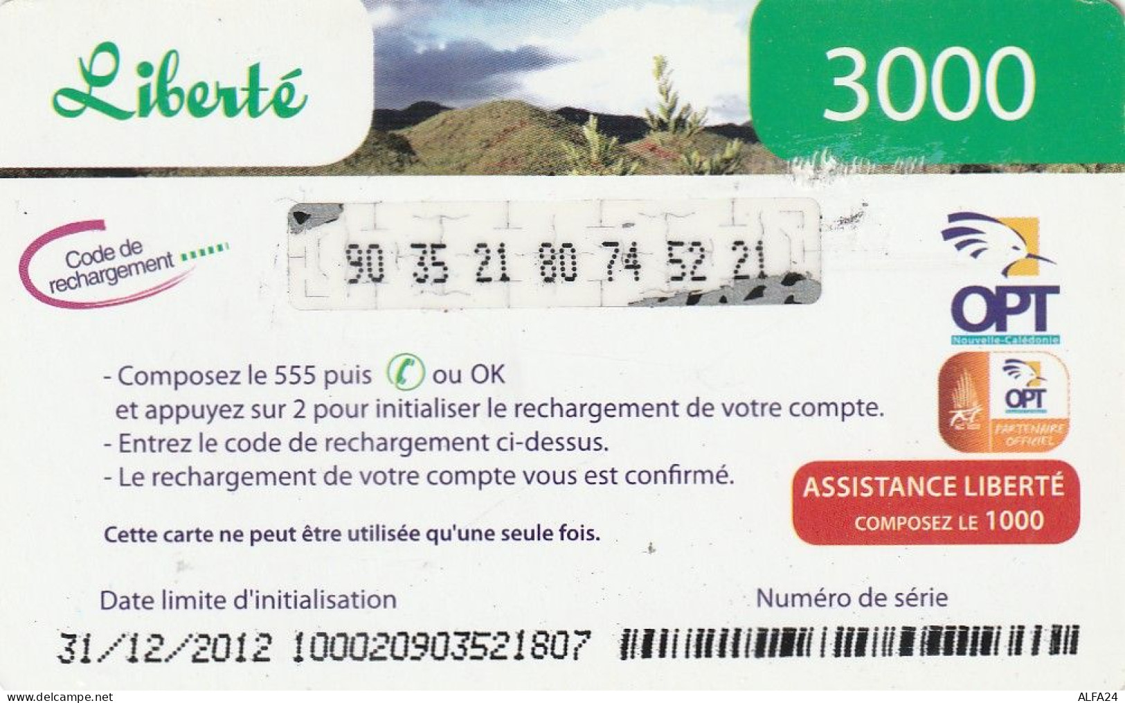 PREPAID PHONE CARD NUOVA CALEDONIA  (E10.18.6 - New Zealand