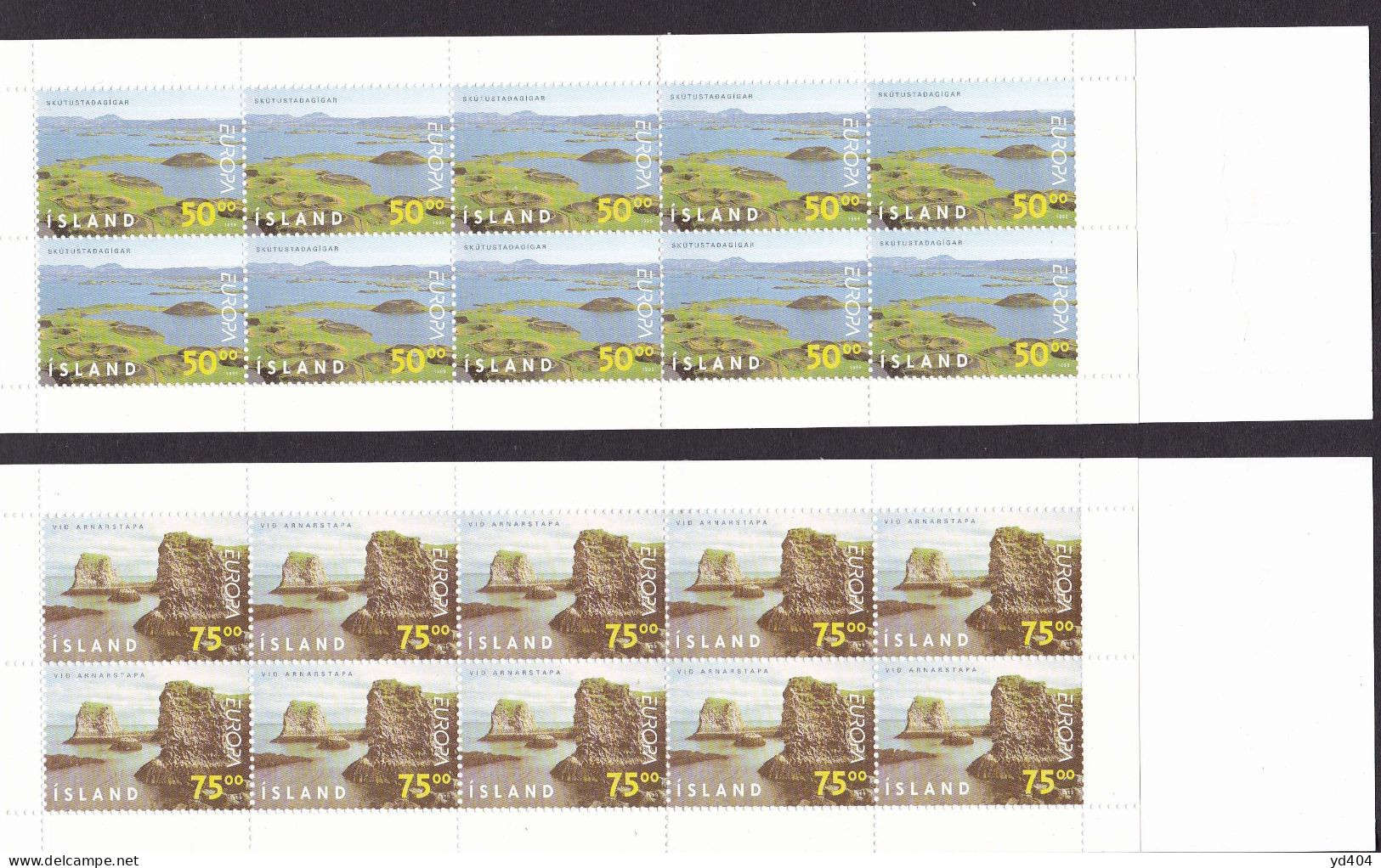 IS672 – ISLANDE - ICELAND - BOOKLETS - 1999 - EUROPA - Y&T # C866/67 MNH 57 € - Booklets