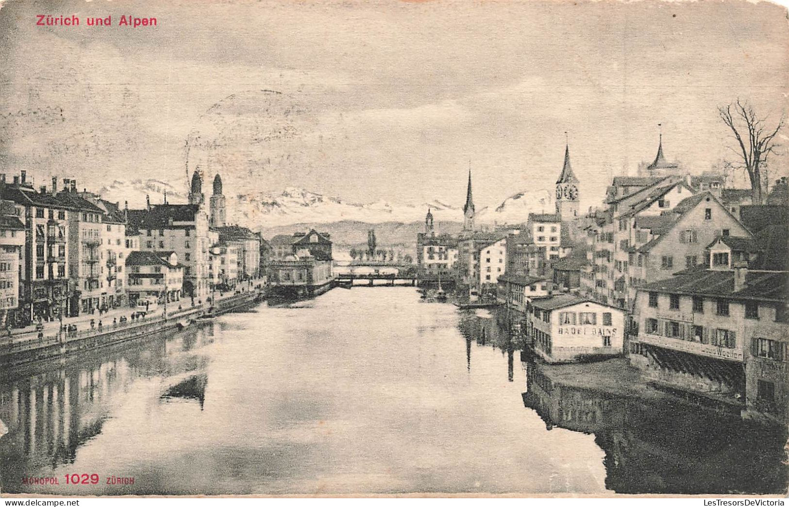 SUISSE - Zurich Und Alpen - Vue Générale - Animé - Carte Postale - Sonstige & Ohne Zuordnung