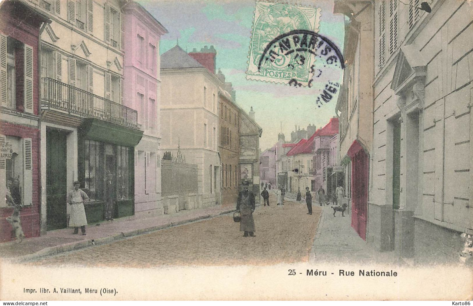 Méru * La Rue Nationale * Coiffeur * Commerce Magasin - Meru