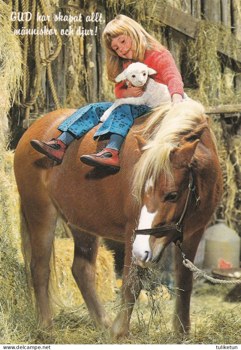 Horse - Cheval - Paard - Pferd - Cavallo - Cavalo - Caballo - Häst - Girl Holding Lamp - Caballos