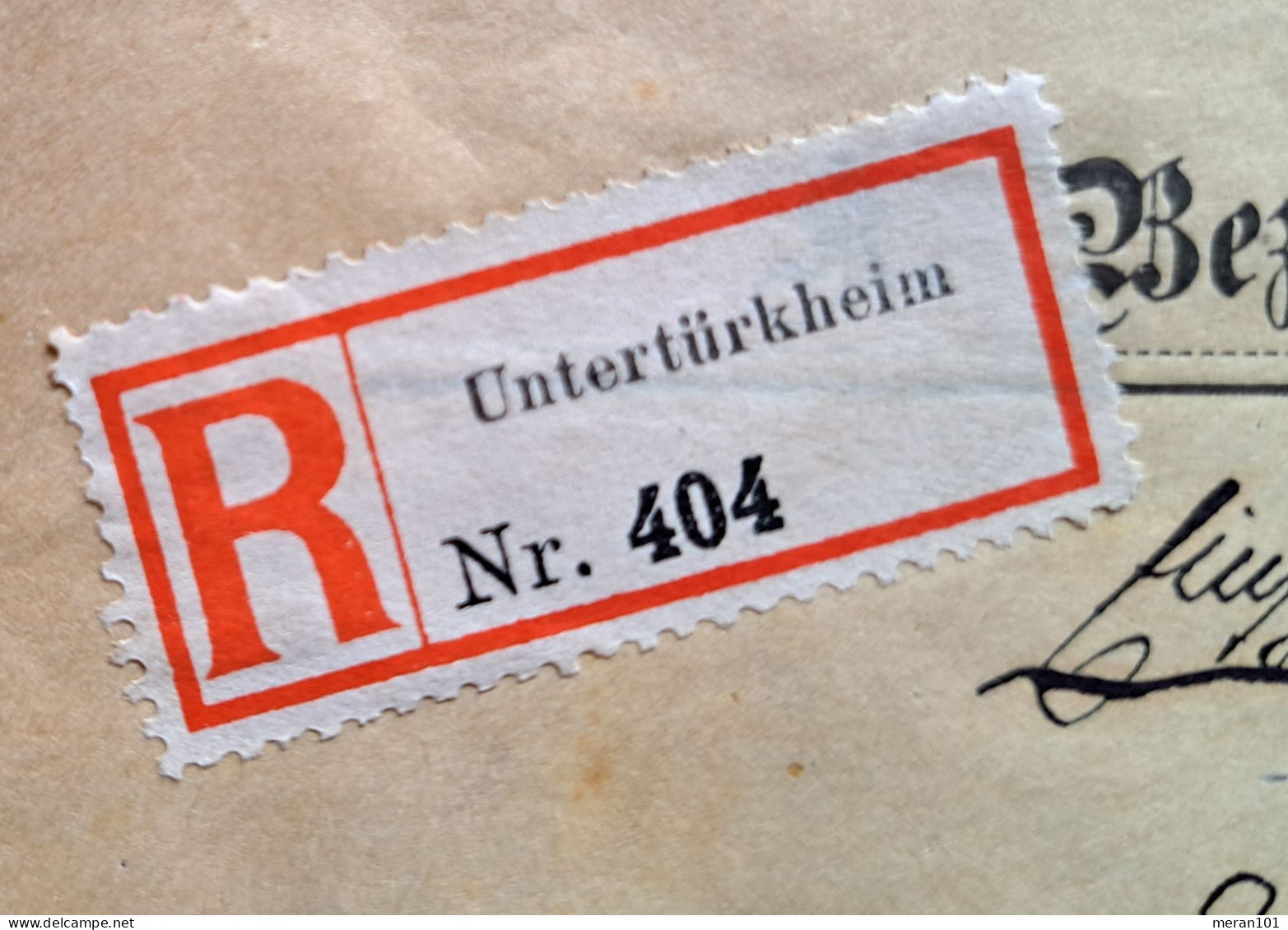 Württemberg 1917, Dienstbrief Einschreiben Untertürkheim Mi 241+246 - Briefe U. Dokumente