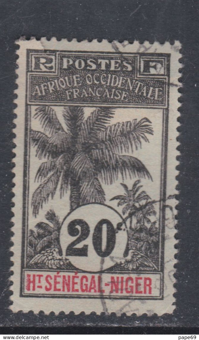 Haut-Sénégal N° 7 O  Type  Palmiers  : 20 C. Noir Sur Bleu-gris  Sur Azuré  Obliotération Moyenne Sinon TB - Autres & Non Classés