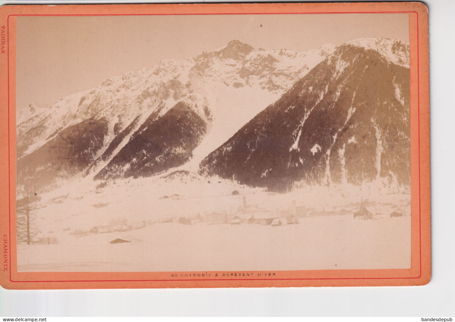 RARE  Old Photo  Tairraz CHAMONIX BREVENT EN HIVER - Oud (voor 1900)